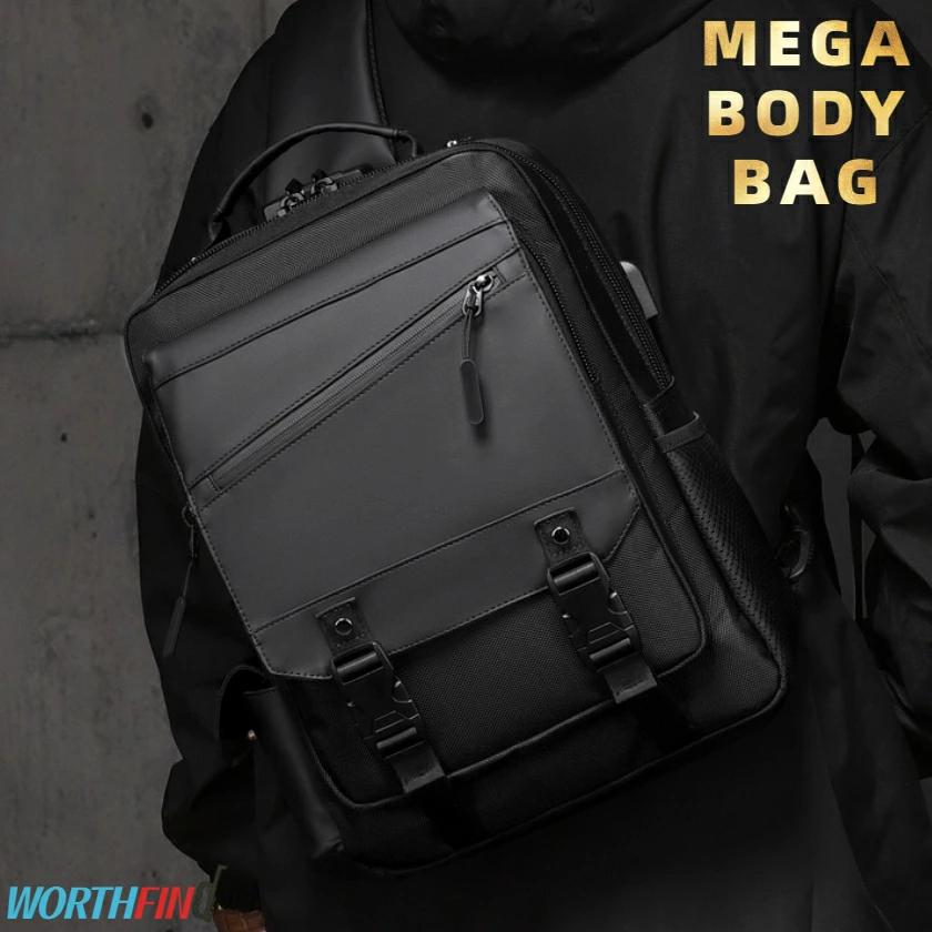 耐久性 頑丈 丈夫 かっこいい おしゃれ 防犯 a4 メンズ 通学 通勤 斜め掛け 肩掛け ウエストバッグ ワンショルダーバッグ