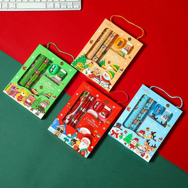 クリスマス 文房具セット ギフトセット 鉛筆 定規 消しゴム 鉛筆削り 女の子 男の子 4セット storeishimaru-10041463 ストア石丸 サンプル画像2