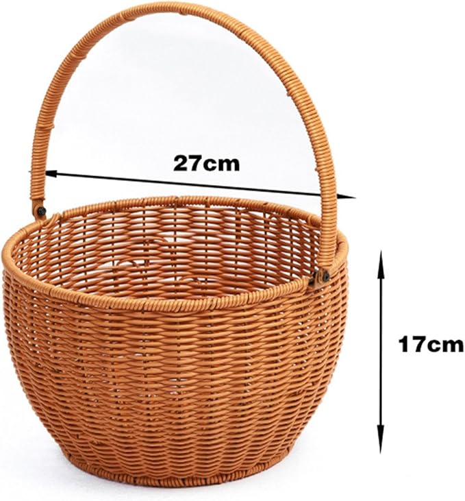 ショッピングピクニックバスケット、小さな果物と野菜のバスケット、編み込み収納バスケット、ショッピングバスケット