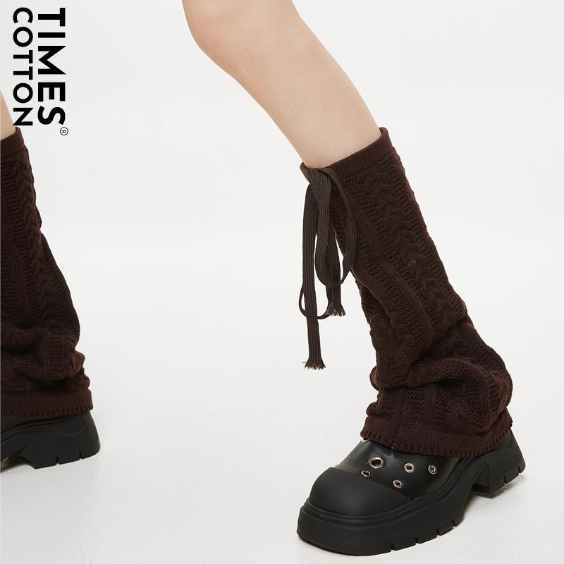 ロング 細見え 美脚 ニットソックス パイルソックス レッグウォーマー サブカル Y2K 春秋 ソックス レディース