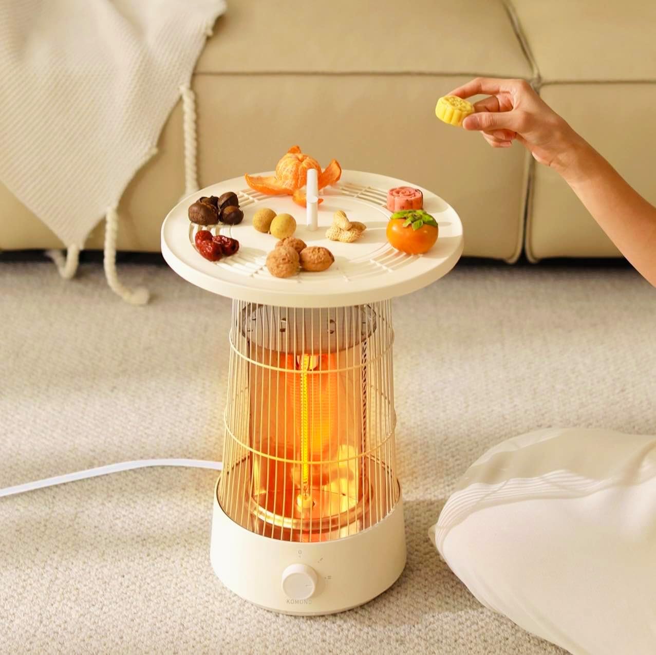 安全 転倒オフ 小型 電気ヒーター 360°暖房 5秒速暖 省エネ 暖房器具 電気ストーブ ストーブ Warm