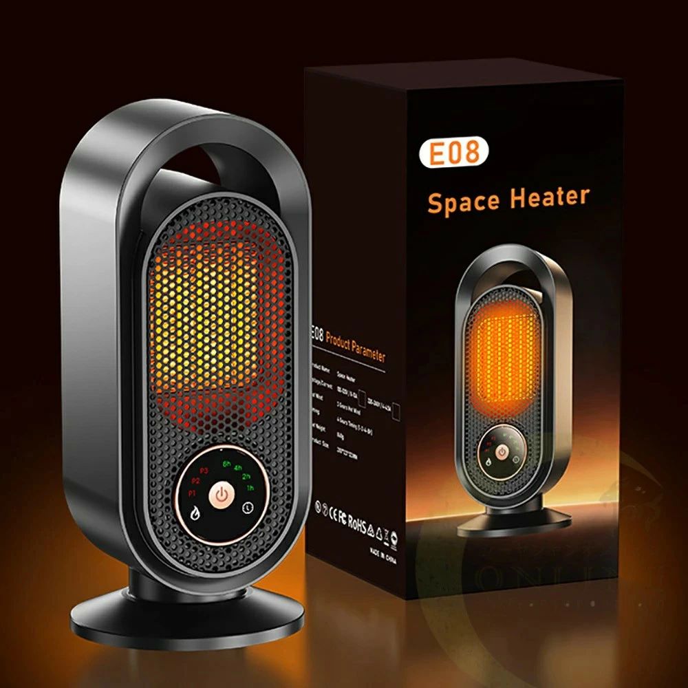 デスク下 足元 電気ストーブ 節電対策 タイマー付き 3段階温度調整 2秒速暖 小型 セラミックファンヒーター