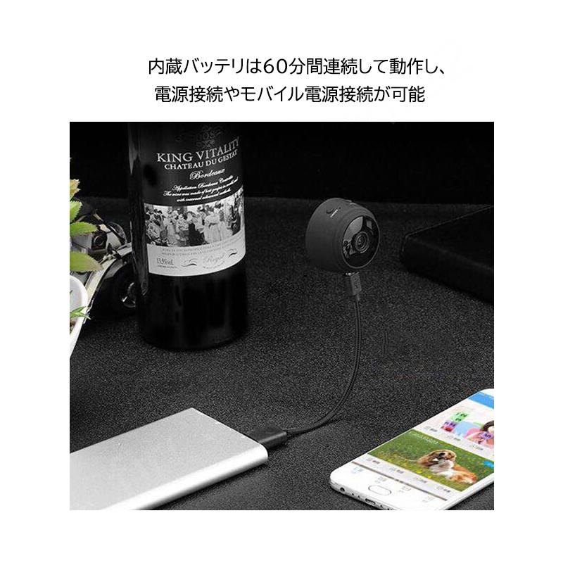 動作検知 夜間撮影 ベビーモニター ペットカメラ 犬猫 見守りカメラ 家庭用 wifi ワイヤレス 小型 監視カメラ 3