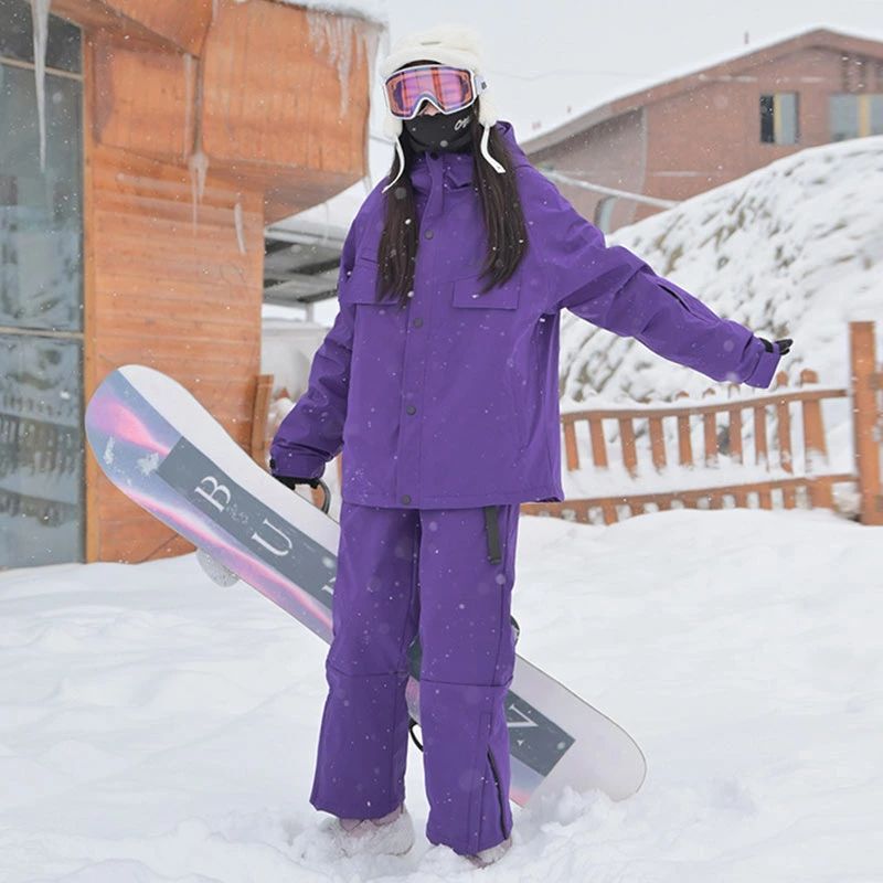 スノーボードウェア スキーウェア 上下セット お揃い フード付き 防水防風防寒 登山 雪遊び