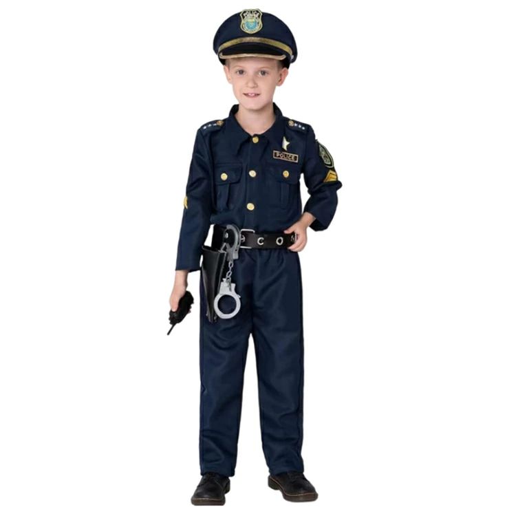 Disfraz Niños Niños Regalo Guardería Niños Policía Halloween Policía Niños Niños [11pcs Set] Sombrero de Navidad — vista 2