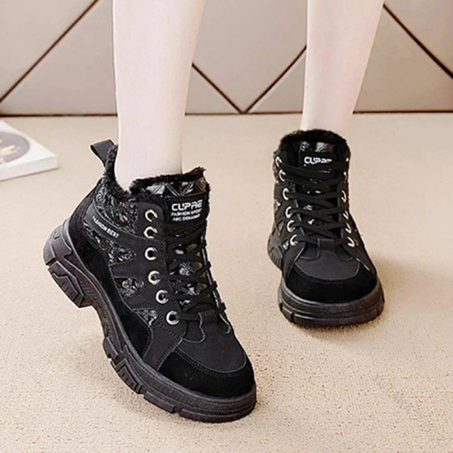 スニーカー レディース 裏起毛 防寒 保温 スノーシューズ 冬靴 ウィンター 防寒靴 レディース 雪靴 カジュアルシューズ アウトドア靴 滑り止め おしゃれ 40代 50代 60代 秋冬防水＆耐滑性に優れたハイカットスニーカー。●【耐水性】...