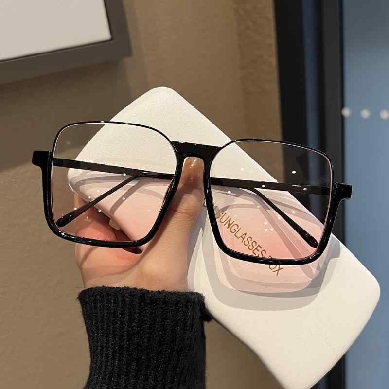 眼鏡 ピンク レトロ ブラウン 紫外線カット レディース UVカット チークカラー ブラック すっぴん隠し 小顔効果