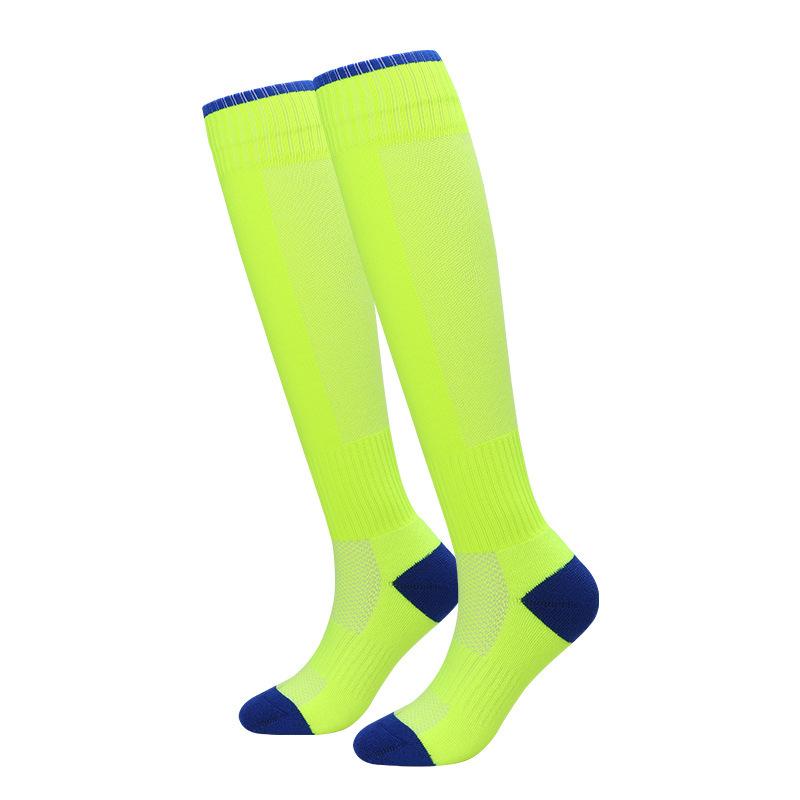 ソックス サッカー 吸汗 滑り止め イエロー 通気性 オレンジ 蛍光グリーン ソックス レッド ホワイト スポーツ 子供用 キッズ ブルー 靴下
