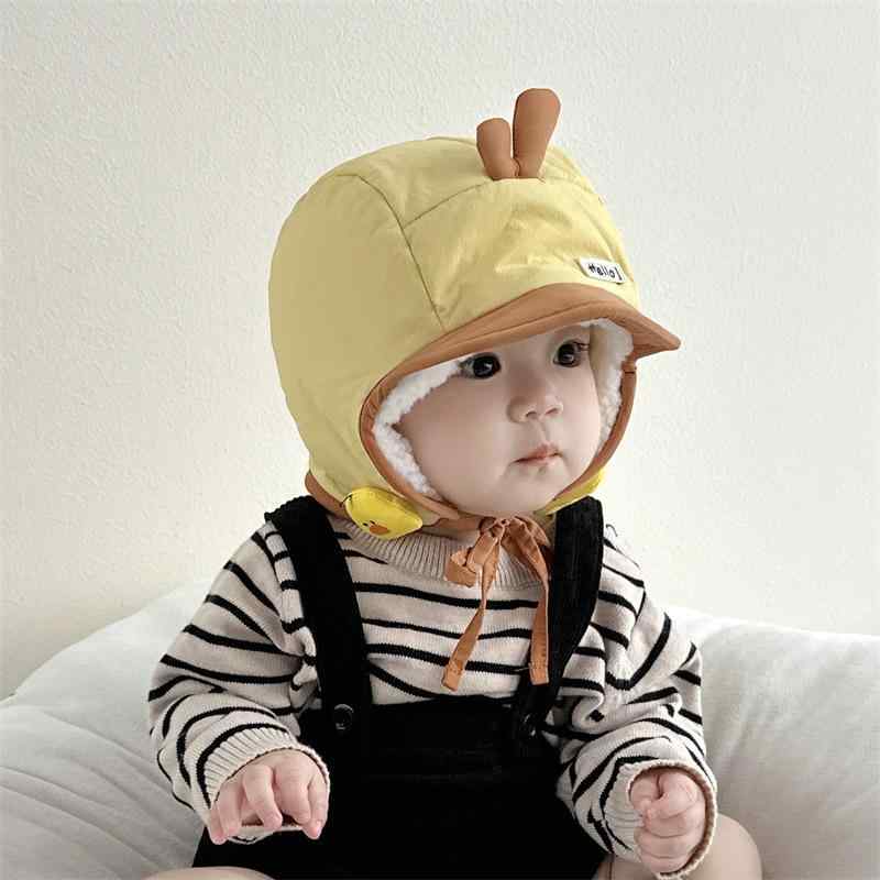 樂天商城 - 雷鋒帽 耳当て付き 小兔子 ぬいぐるみ 小?? デザイン 赤ちゃん 防風 ベビー 新生児 冬用 1歳 小黄? あご紐付き キャップ かわいい 40-50cm 小熊 帽子 飛行帽 2歳 保温 小恐?