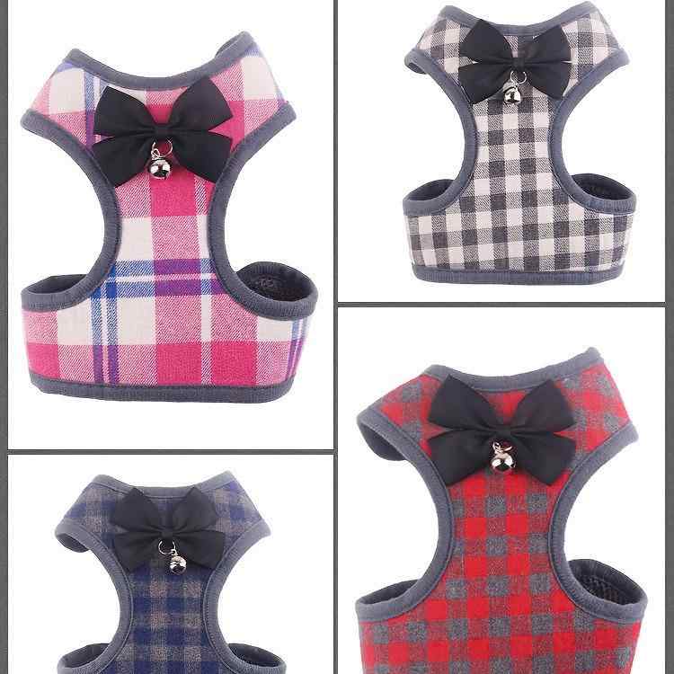かわいい テディ ブルー 散歩 S グレー イエロー 猫 ペット用ハーネス バタフライ レッド M 犬 ナイロン 蝶ネクタイ お出かけ チェック柄 鈴付き L(x3) ピンク