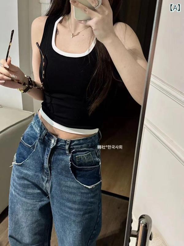 無縫製 トップス 快適 ブラック インナー 美背 伸縮性 重ね着 レディース ストレッチ ピンク系 タンク..