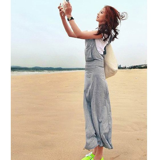 無地 スカート オーバーオール オールインワン フード付 サロペット ワンピース マキシ丈