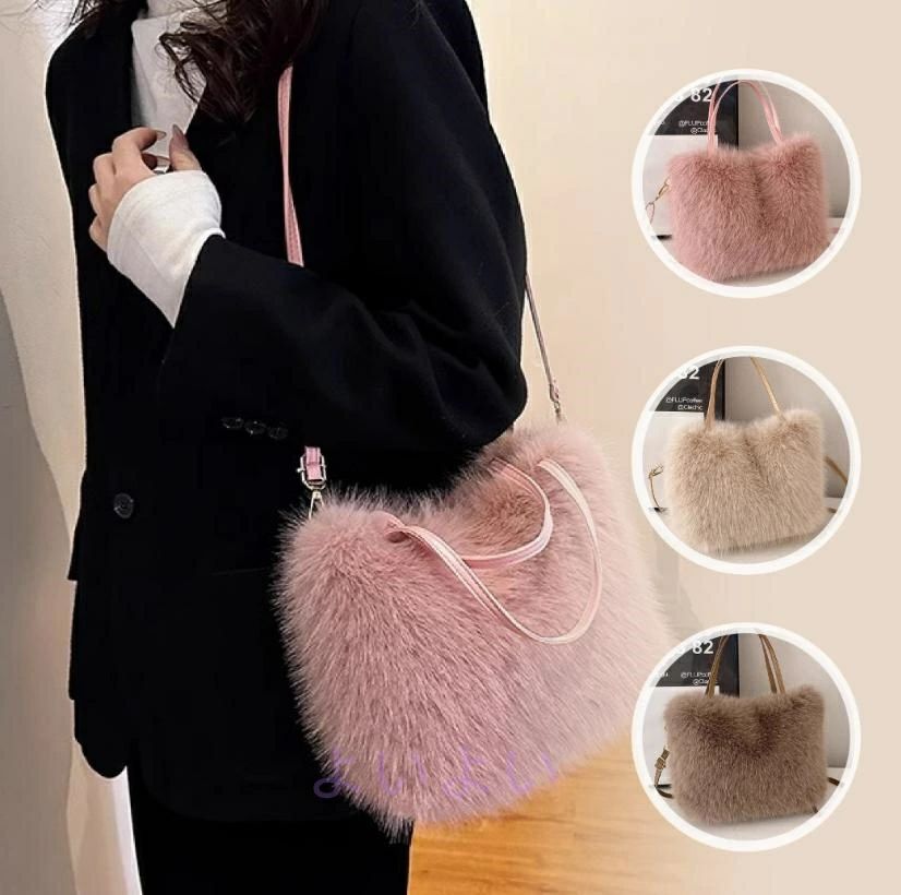 ファーバッグ 斜めがけ ふわふわ ミニバッグ 冬物 レディース トートバッグ フェイクファー ハンドバッグ