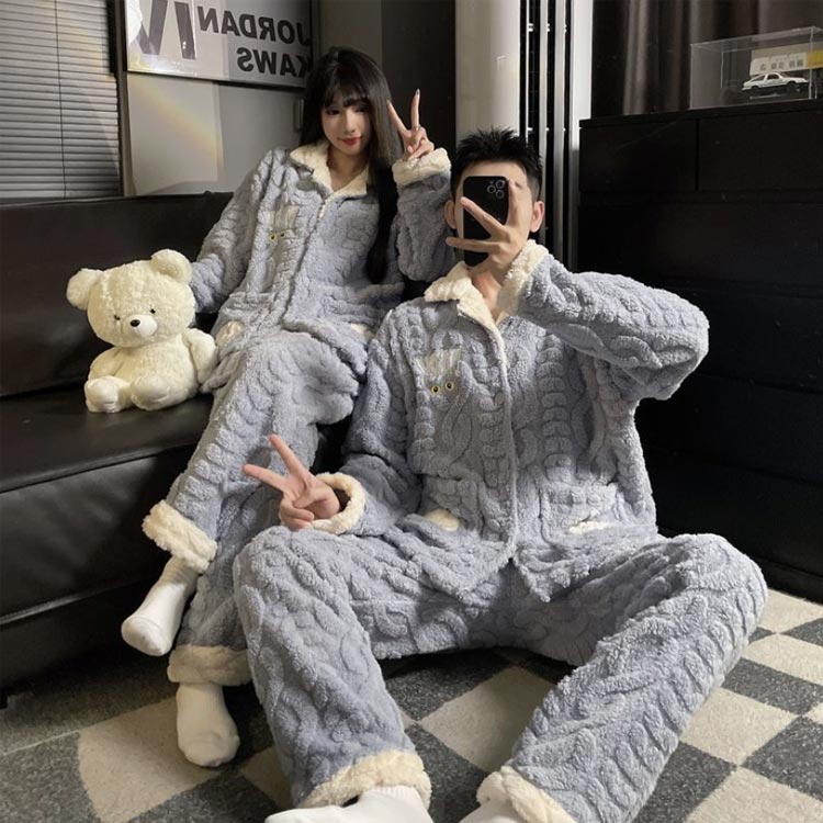 冬 パジャマ 上下セットアップ 羽織り ルーム...の紹介画像2