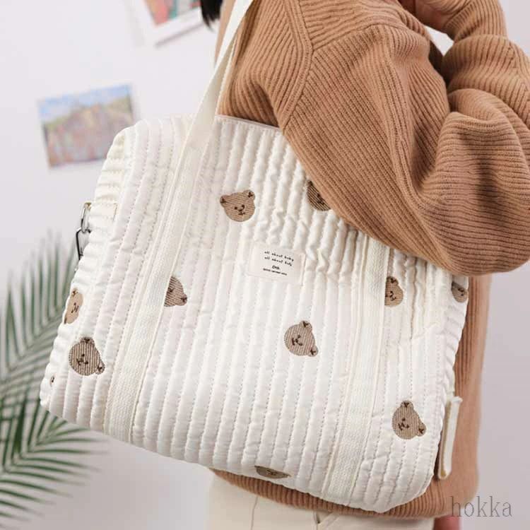 トートバッグ 2way 軽い お洒落 保育園 ファスナー付きバッグ可愛い ファスナー付き 刺繍 軽量 韓国 大容量 保育園 storeishimaru-10054267 ストア石丸 サンプル画像2