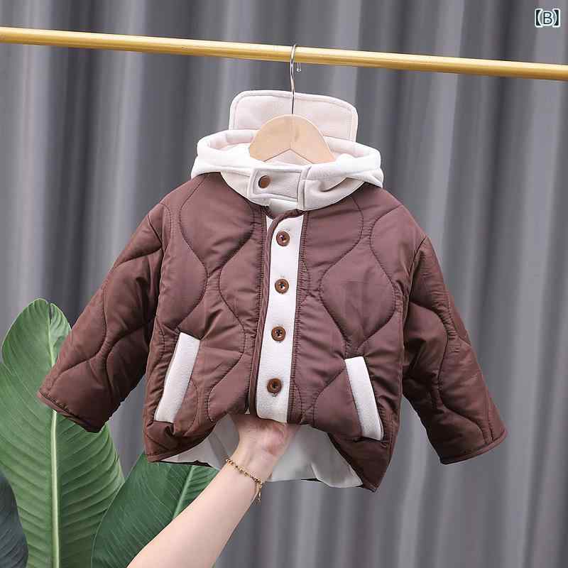 厚手 裏起毛 防寒 保温 暖かい クルーネック 丸首 前開き シングルボタン コットン 綿 長袖 カジュアル 普段着 通園 秋冬