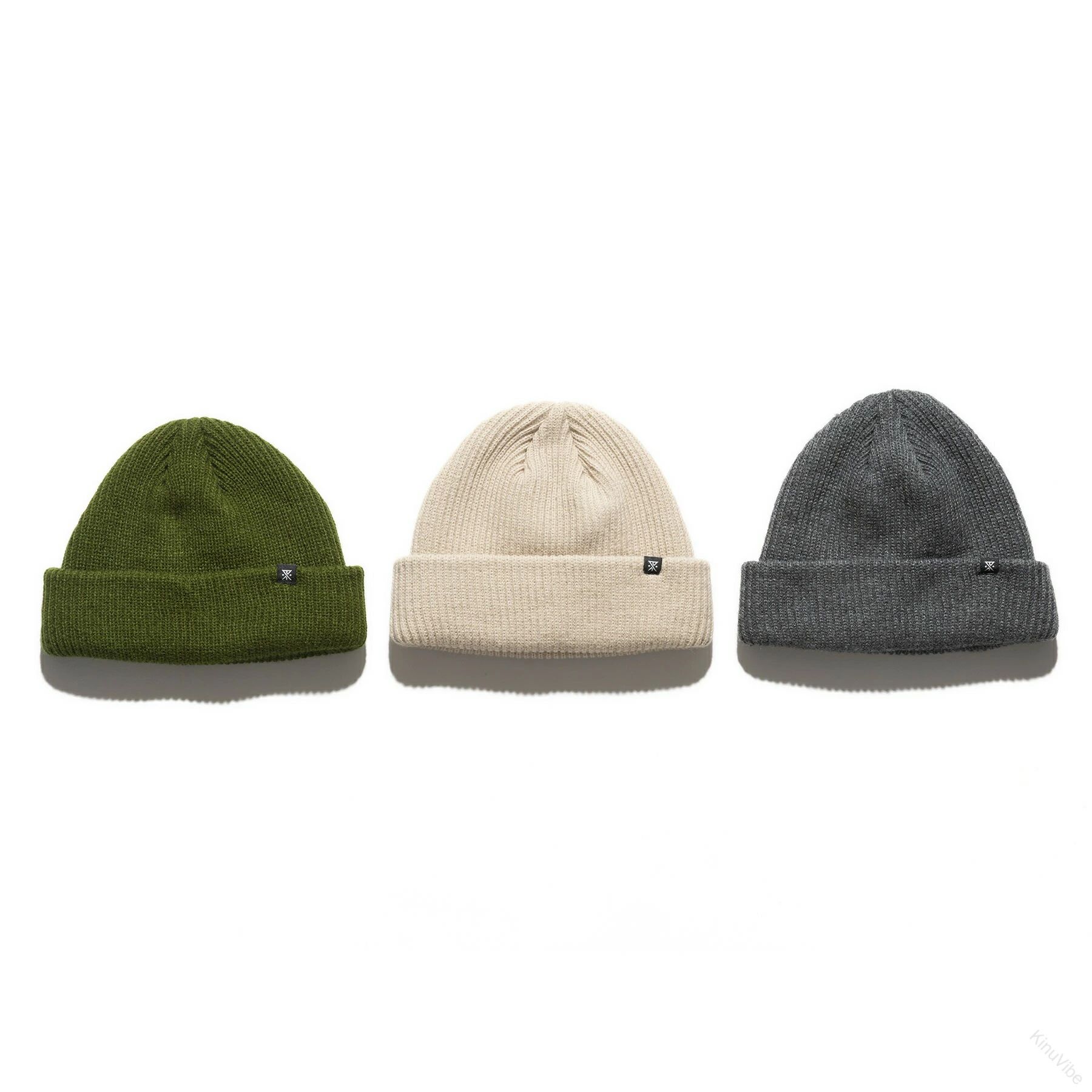 Cap, Hat - TURKS 3PACK ビーニー 3枚セット ARMY Lt.BEIGE HEATHER GREY ニット帽 防寒 メンズ レディース 秋冬用