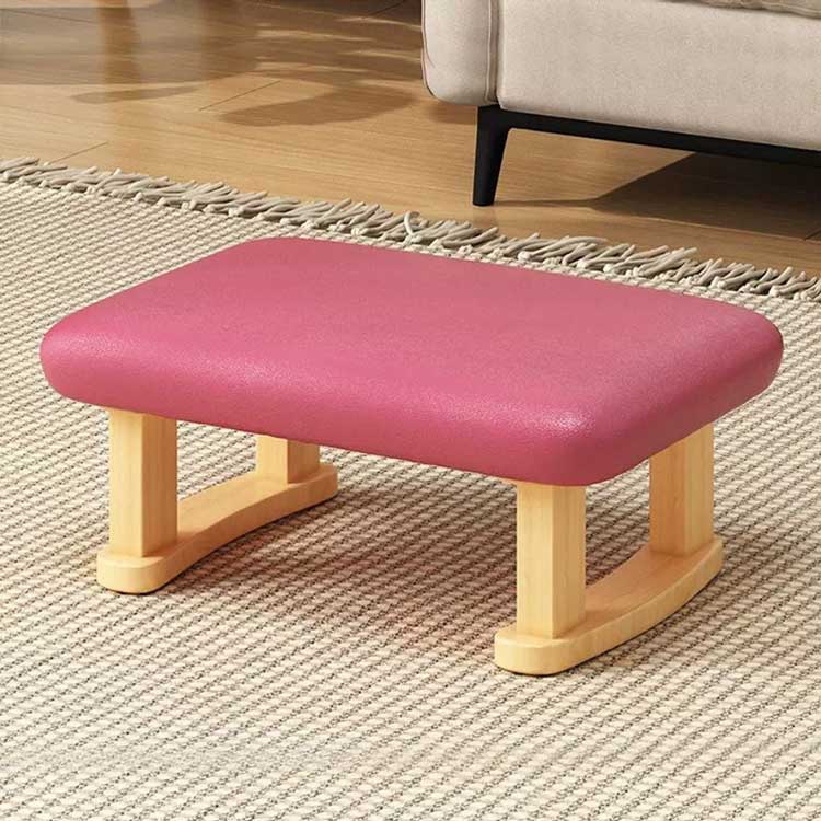 キッズ用チェア 木製 スツール 北欧風 可愛い 子供部屋 玄関 PU ファブリック座面 コンパクト ベンチ 子供用チェア