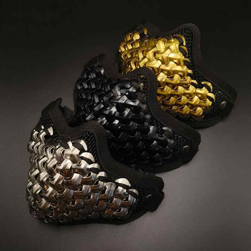 黒 銀 金 アクセサリー 鎧 コスチューム ハーフフェイス ホラー 仮装 ハロウィン コスプレ