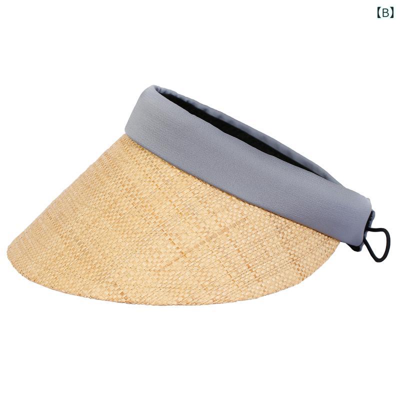 ハット 遮光 レディース 春夏 ヘアバンド 帽子 空頂 草 ラフィア