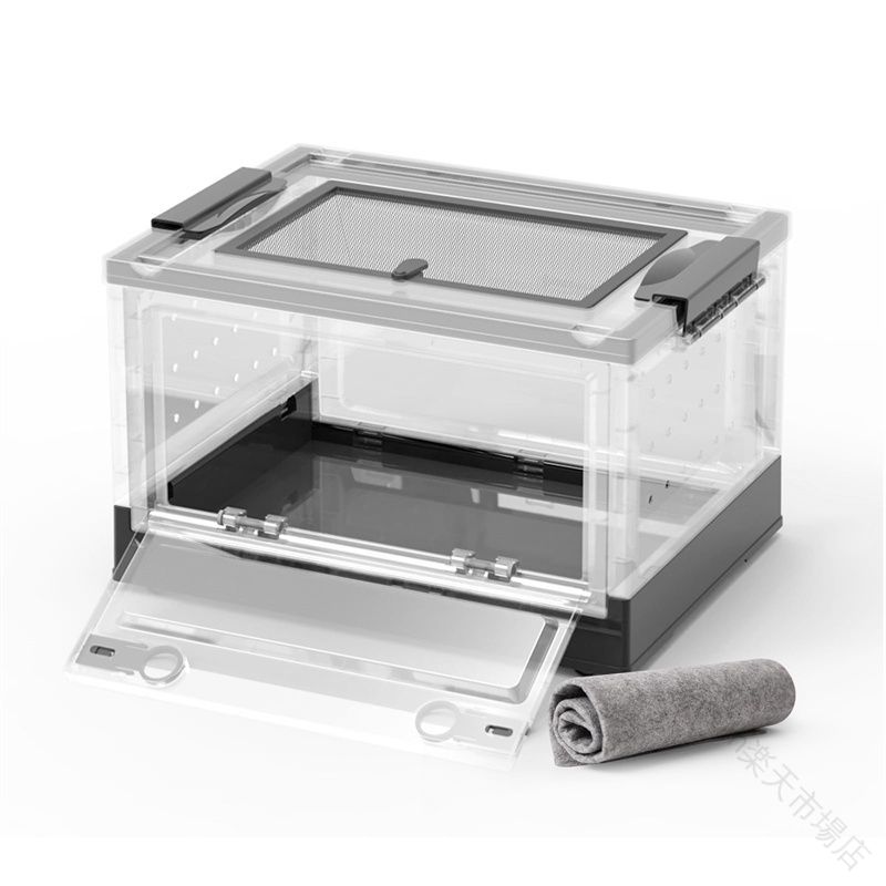 爬虫類用飼育容器 39.5×29.5×24cm カエル対応 ヘビ サソリ ハリネズミ ヤモリ クモ 亀 トカゲ 小型透明..