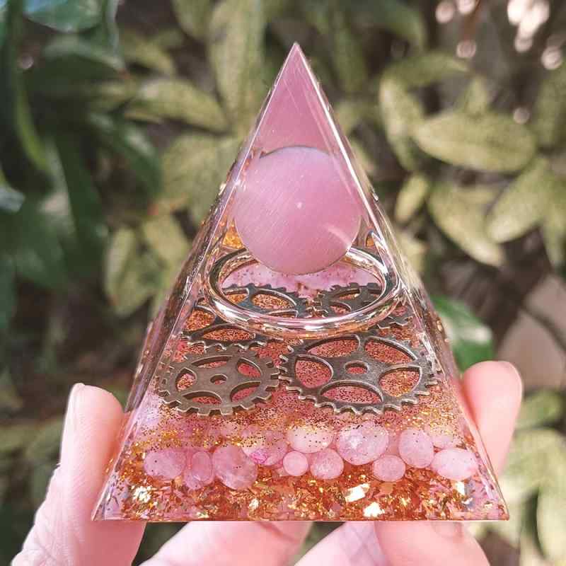 ローズクォーツ ピンク プレゼント 浄化 癒し ヒーリング パワーストーン 飾り デスク オフィス 自宅 ハンドメイド 樹脂 レジン