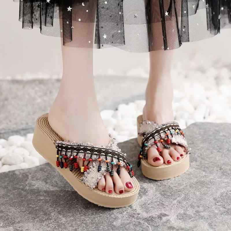 安定感 歩きやすい 韓国ファッション 切り替えデザイン EVAソール 軽量 普段使い 外履き ウェッジソール プラットフォーム 厚底