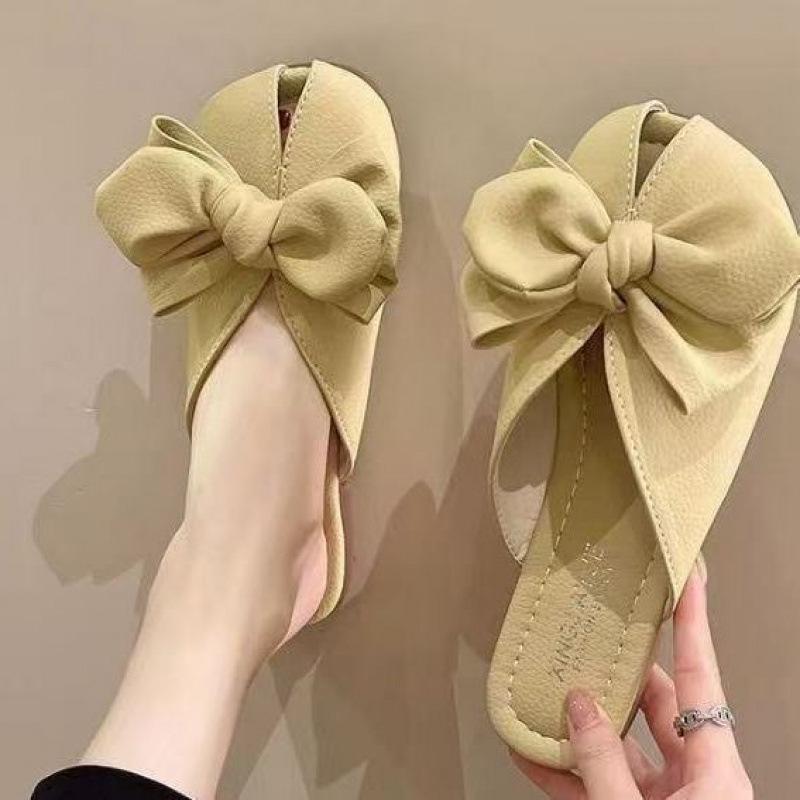 ・カテゴリ: サンダル・対象年齢: 成人・スタイル: 通勤・装飾: リボン・アッパー素材: PVC・ソール素材: PVC・柄: 無地・機能: 軽量、滑り止め、耐摩耗性・カラー展開: レモンイエロー、アイボリー、アプリコット・サイズ展開: 3...