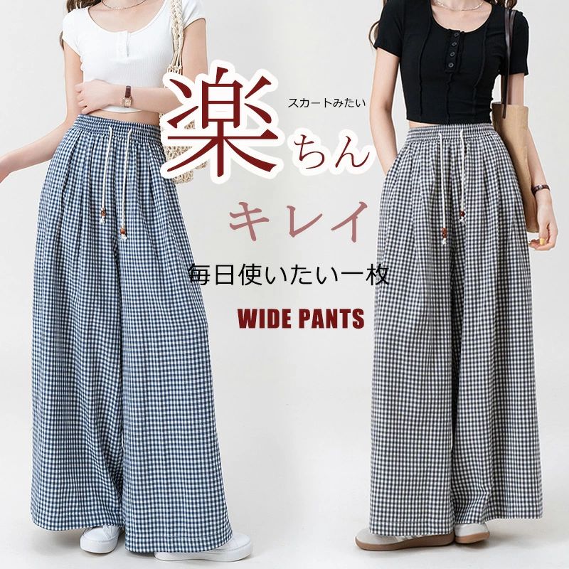 大きいサイズ ゆったり 体型カバー スカーチョ タック入り ゴム イージーパンツ カジュアル Aライン ワイド ズボン 高見え