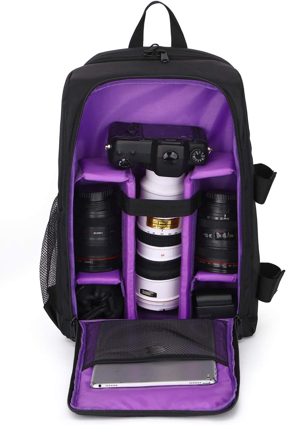 アウトドア撮影 耐衝撃 撥水 三脚運搬 パソコン収納スペース付き 登山 カメラバック 一眼レフバッグ プロ級 カメラバックパック