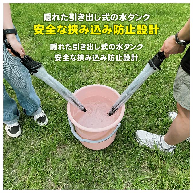 【2本セット】傘型水鉄砲 水鉄砲傘 強力 飛距離 10m越え キャンプ アウトドア 盛り...