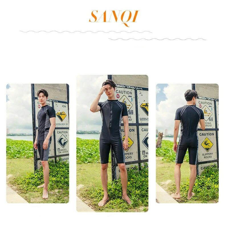 フィットネス メンズ競技水着 半袖 半ズボン ショートパンツ UVカット 競泳水着 男...