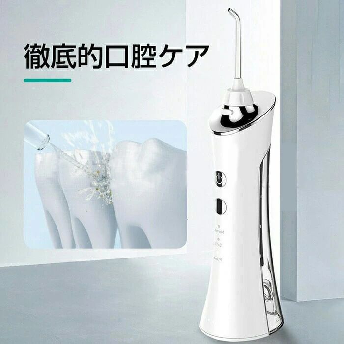 口腔洗浄器 ヘッド5個付き 歯ブラシ Ipx7防水 水流洗浄 強弱切り替え 舌磨き USB充...