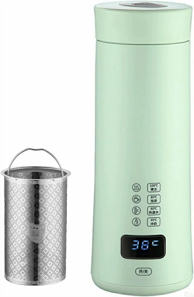 【特徴】300Wハイパワーで6分で急速沸騰、8時間保温、450mlの大容量で飲料水のニーズを満たします。 【ポータブルデザイン】サイズが小さく、USBで給電され、持ち運びや保管が簡単で、旅行時にも持ち運ぶことができます。サイズ：21.5*7.5cm。ポータブル電源使用で、必要電力も少なく手軽にお湯が作れ、車中泊で重宝します。都会やアウトドアの冒険に最適で、スーツケースにも収納可能です。バッグに入れても水漏れしません。