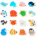 アクア水族館 ヘアアクセサリー 16柄 各1個 セット クジラ イルカ マンボウ タコ シャチ カニ ジンベエザメ カクレクマノミ ニュウドウカジカ ナンヨウハ...