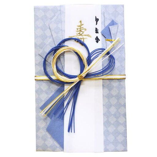 【祝儀袋】 伊予・熨斗工房きわみ 祝飾金封 青チェック 2640 【祝儀袋】 伊予・熨斗工房きわみ 祝飾金封 青チェック 2640