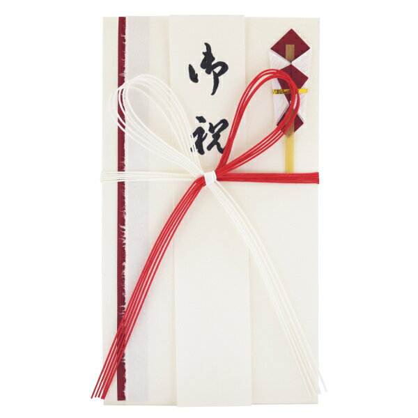 【祝儀袋】 伊予・熨斗工房きわみ 手漉風 耳付金封 花結白赤 5本 2225