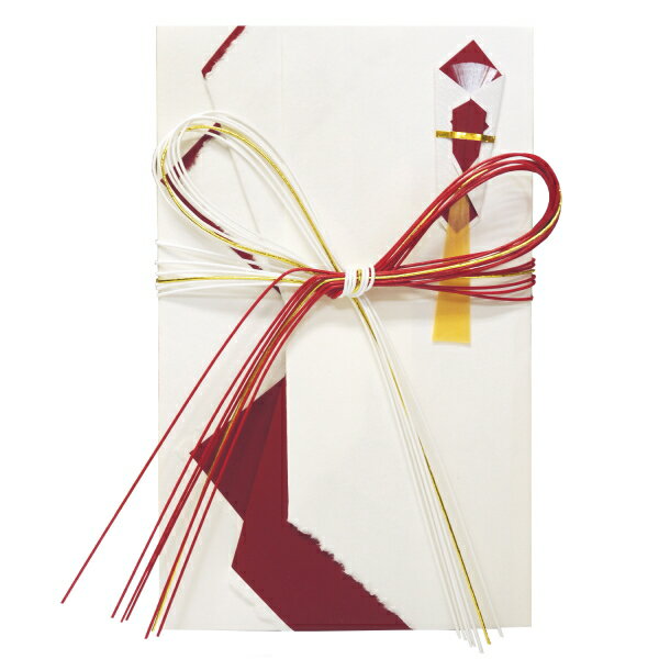 【祝儀袋】 伊予・熨斗工房きわみ お祝金封 手漉風 耳付金封 花結び 白赤金7本 2322