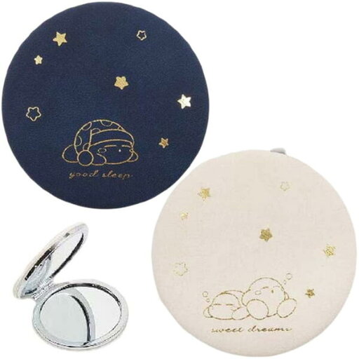 マリモクラフト 星のカービィ PUPUPU DREAMY ミラー φ7×D1cm プププ ドリーミィ コンパクト ミラー 鏡 スエード風 合皮 箔押し マリモクラフト 星のカービィ PUPUPU DREAMY ミラー φ7×D1cm プププ ドリーミィ コンパクト ミラー 鏡 スエード風 合皮 箔押し
