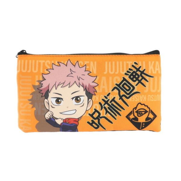 呪術廻戦 フラットポーチ 虎杖悠仁 ペンポーチ 小物入れ ポーチ 文具 筆箱 筆入れ