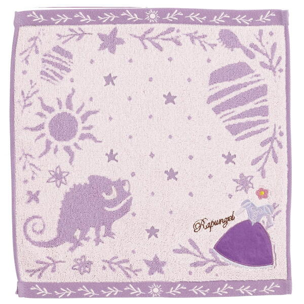 ウォッシュタオル タオル Disney ディズニー 塔の上のラプンツェル パープルドレス タオル モチーフ 約..