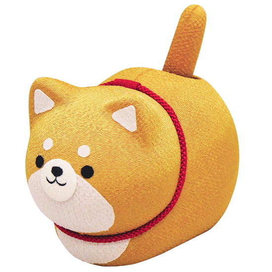 乐天商城 - 送料込み　ゆらゆらソーラー　まんまる柴犬　シバ犬　ちりめん ソーラー ソーラーパネル しっぽがゆれる 犬 癒し 玄関でお迎え ちりめん 置物 お店 カフェ 飾り 和み 癒される　縁起物　縁起の良い猫　ソーラー