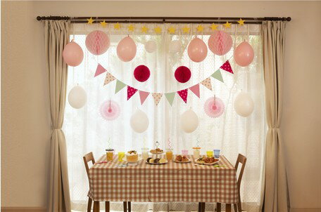 ルームデコセット ピンクカラー イベント パーティ 飾り付け デコレーション 組み立て簡単 トータルコーディネート 装飾 お誕生日会や記念パーティー装飾