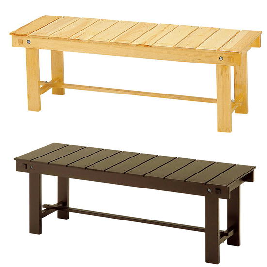 送料無料　木製縁台【白木/黒塗り】W120　什器　縁台　ベンチ　待合ベンチ　イベント　縁側　備品　店内