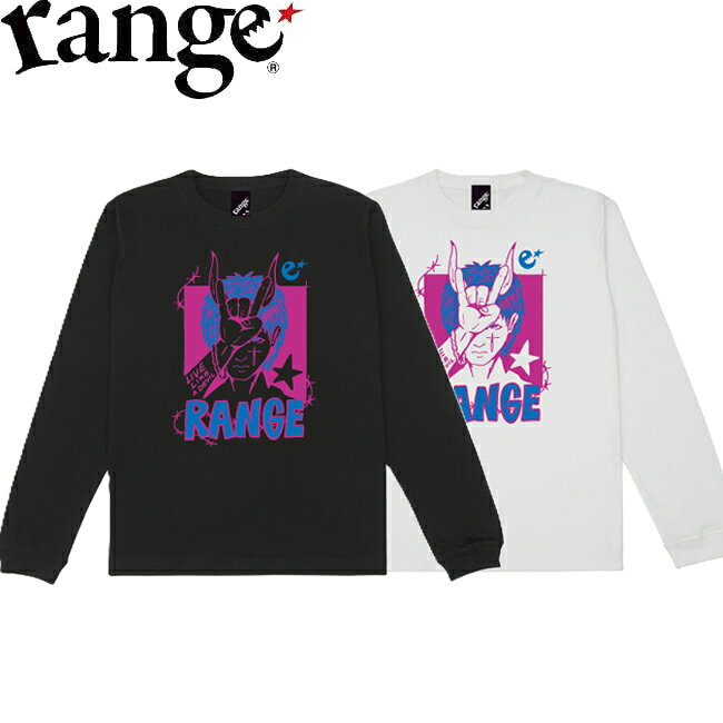 Rakuten - tシャツ range レンジ Satan Sign LS T-Shirts Black White 長袖Tシャツ カットソー メンズ レディース