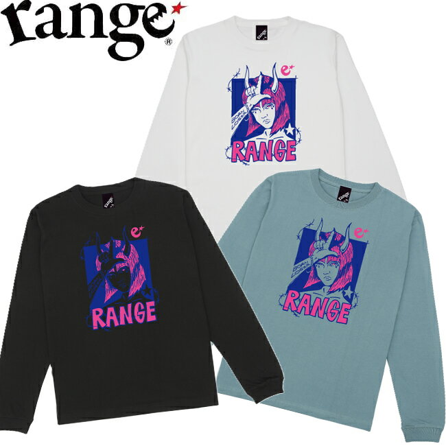 tシャツ range レンジ Looser Sign LS T-Shirts Black White Cement Blue 長袖Tシャツ カットソー メンズ レディース