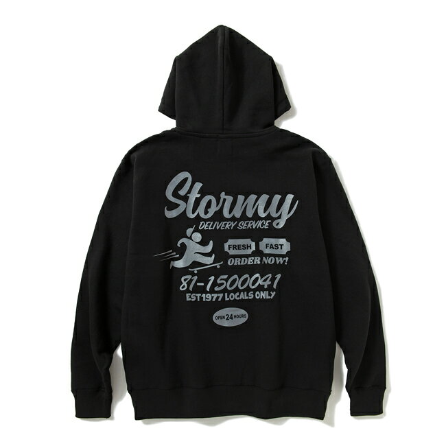 パーカー STORMY ORIGINAL ストーミー Delivery Zip Hoodie Black ジップフード スウェット メンズ レディース