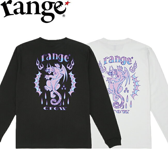 樂天商城 - tシャツ range レンジ Classic Monster L/S T-Shirts Black White 長袖Tシャツ カットソー メンズ レディース