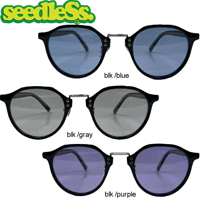 樂天商城 - サングラス seedleSs シードレス flat TOP SUNGLASSES Black/Blue Black/Gray Black/Purple 調光・偏光 メガネ メンズ レディース