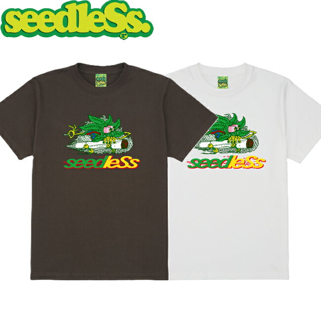 樂天商城 - tシャツ seedleSs シードレス Skateleafmonster S/S T-SHIRTS Chacoal White 半袖Tシャツ ショートスリーブ カットソー メンズ レディース